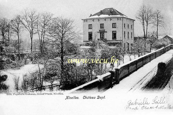 ancienne carte postale de Nivelles Château Dept