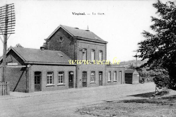 ancienne carte postale de Virginal La Gare