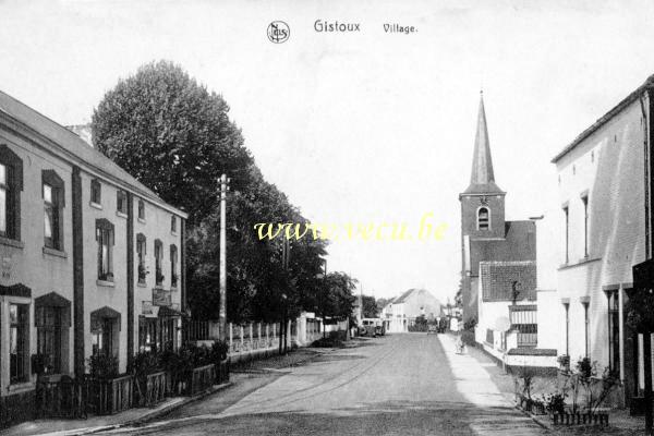 ancienne carte postale de Chaumont-Gistoux Le village