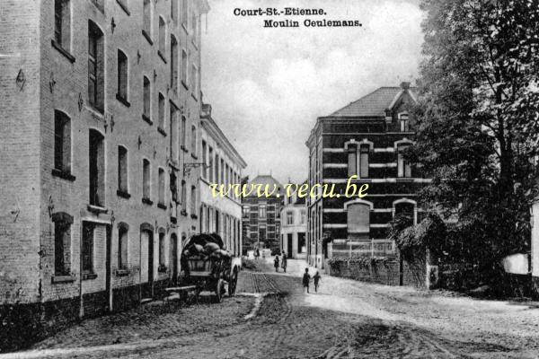ancienne carte postale de Court-Saint-Etienne Moulin Ceulemans