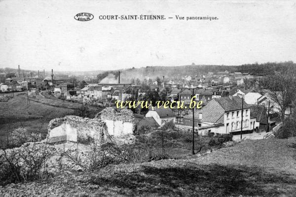 ancienne carte postale de Court-Saint-Etienne Vue panoramique
