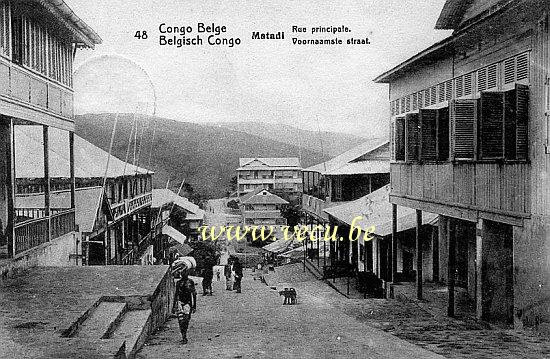 ancienne carte postale de Matadi Rue principale