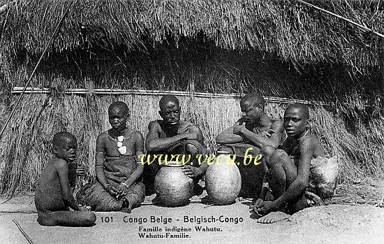 ancienne carte postale de A identifier Famille indigène Wahutu