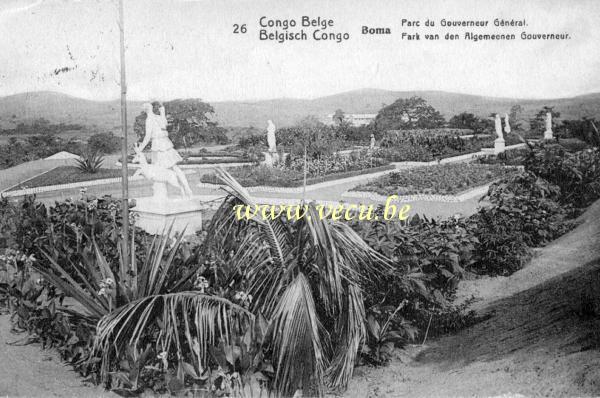 postkaart van Boma Park van den algemeenen Gouverneur