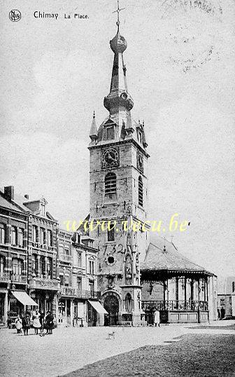 ancienne carte postale de Chimay La Place