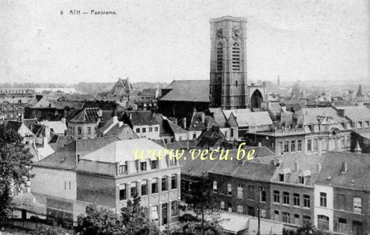 ancienne carte postale de Ath Panorama