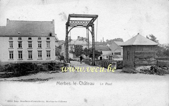 ancienne carte postale de Merbes-le-Château Le Pont