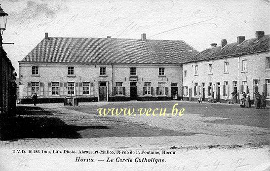 ancienne carte postale de Hornu Le Cercle Catholique