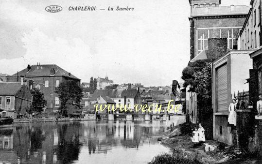 ancienne carte postale de Charleroi La Sambre