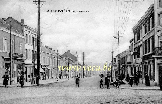ancienne carte postale de La Louvière Rue Hamoir