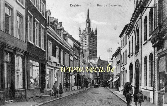 postkaart van Edingen Rue de Bruxelles