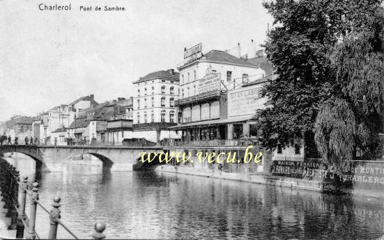 ancienne carte postale de Charleroi Pont de Sambre