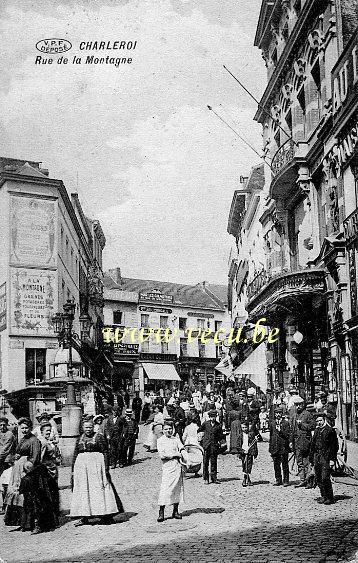 ancienne carte postale de Charleroi Rue de la Montagne