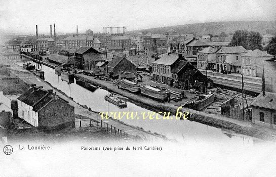 ancienne carte postale de La Louvière Panorama (vue prise du terril Cambier)