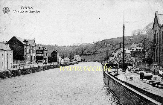 ancienne carte postale de Thuin Vue de la Sambre