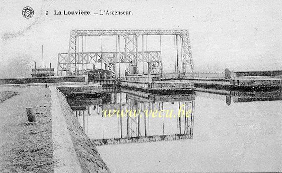 ancienne carte postale de La Louvière L'Ascenseur