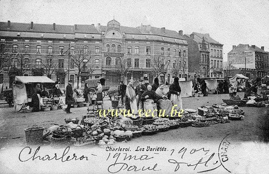 ancienne carte postale de Charleroi Les Variétés