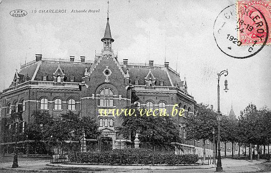 ancienne carte postale de Charleroi Athenée Royal