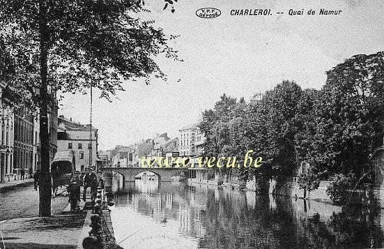 ancienne carte postale de Charleroi Quai de Namur