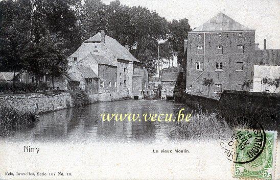 ancienne carte postale de Nimy Le vieux Moulin