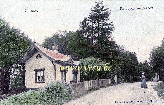 ancienne carte postale de Chimay Pavillon du Jardin