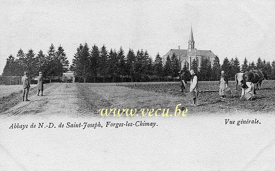 ancienne carte postale de Forges-lez-Chimay Abbaye de N-D. de Saint-Joseph, vue générale
