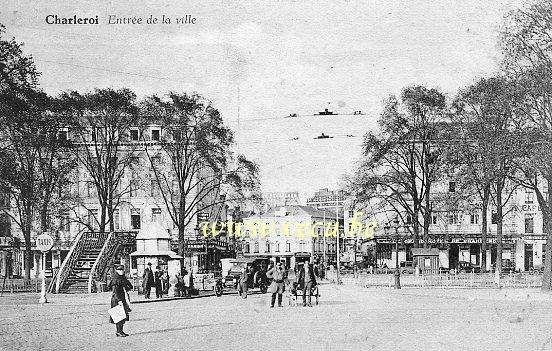ancienne carte postale de Charleroi Entrée de la Ville