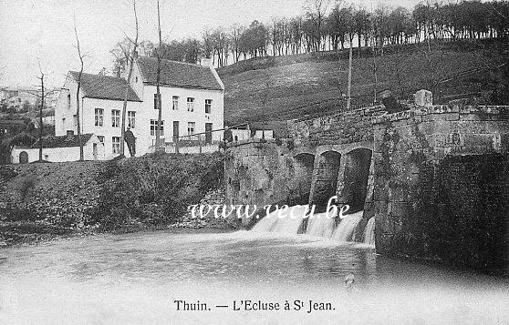 ancienne carte postale de Thuin L'Ecluse à St Jean