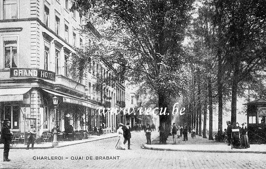ancienne carte postale de Charleroi Quai de Brabant