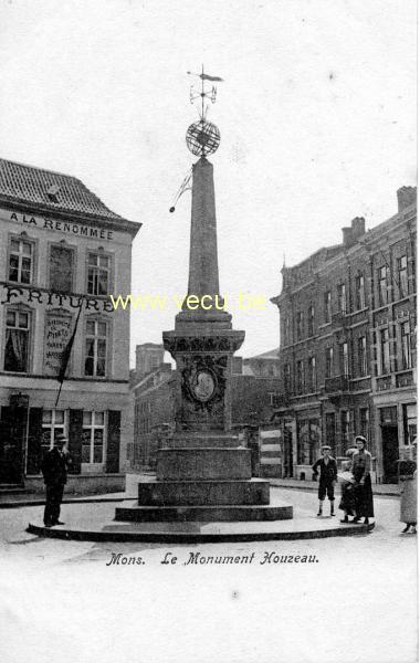 ancienne carte postale de Mons Le Monument Houzeau