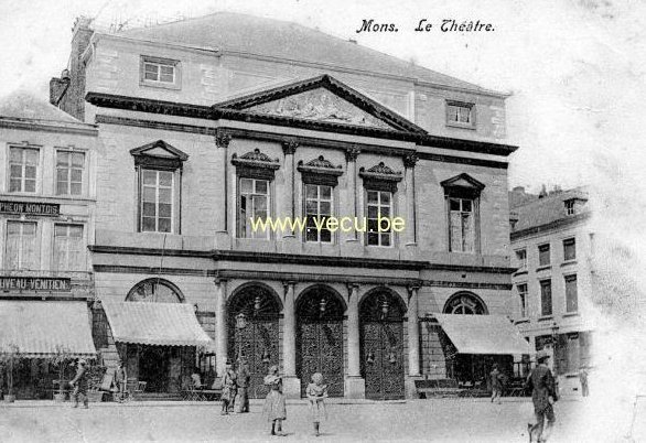 ancienne carte postale de Mons Le Théatre