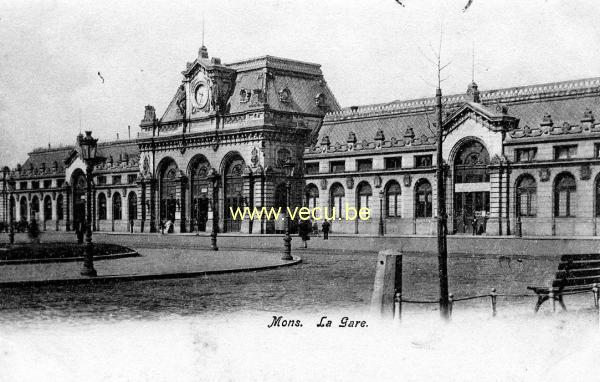 postkaart van Bergen La Gare