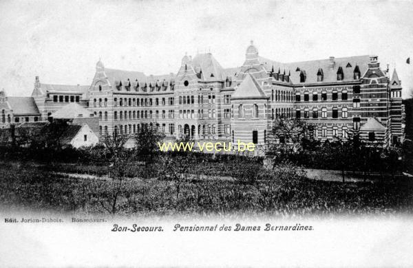 ancienne carte postale de Bonsecours Pensionnat des Dames Bernardines