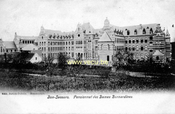 ancienne carte postale de Bonsecours Pensionnat des Dames Bernardines