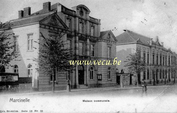 ancienne carte postale de Marcinelle Maison Communale