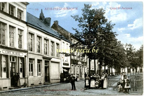 ancienne carte postale de Ath Quai St-Jacques