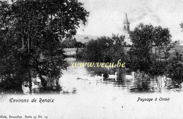 ancienne carte postale de Orroir Environs de Renaix - Paysage à Orroir