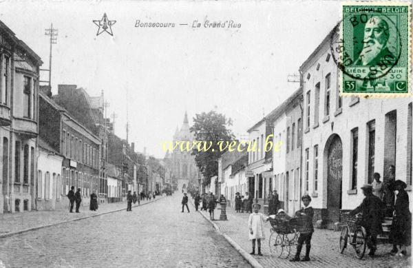 ancienne carte postale de Bonsecours La Grand' Rue