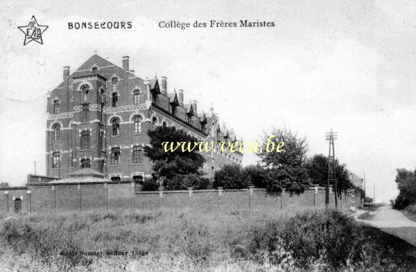 ancienne carte postale de Bonsecours Collège des Frères Maristes