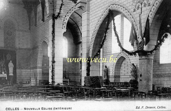 postkaart van Celles-en-Hainaut Nouvelle église (intérieur)