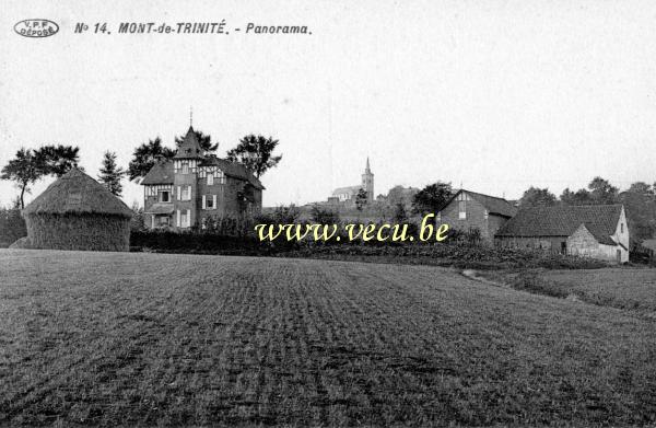 ancienne carte postale de Mont-Saint-Aubert Mont de Trinité -Panorama
