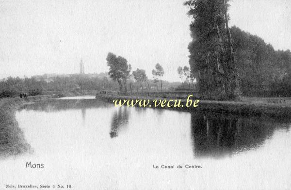ancienne carte postale de Mons Le Canal du Centre