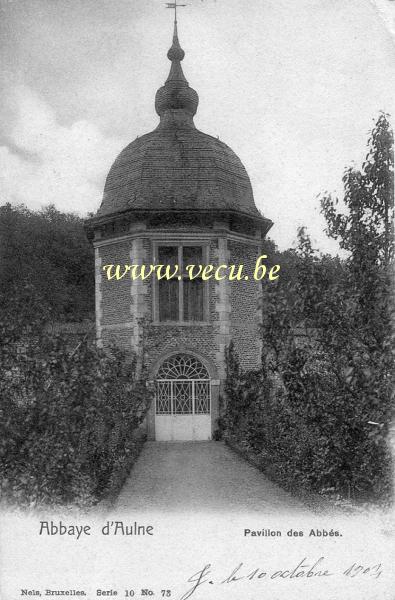 ancienne carte postale de Gozée Abbaye d'Aulne - pavillon des abbés