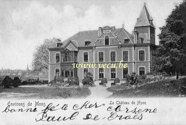 ancienne carte postale de Hyon Le château de Hyon