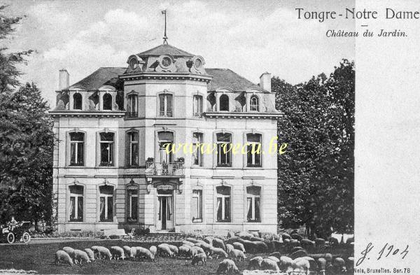 ancienne carte postale de Tongre-Notre-Dame Château du jardin