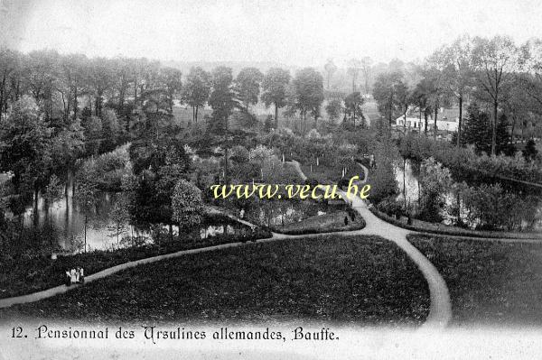 ancienne carte postale de Bauffe Pensionnat des Ursulines Allemandes