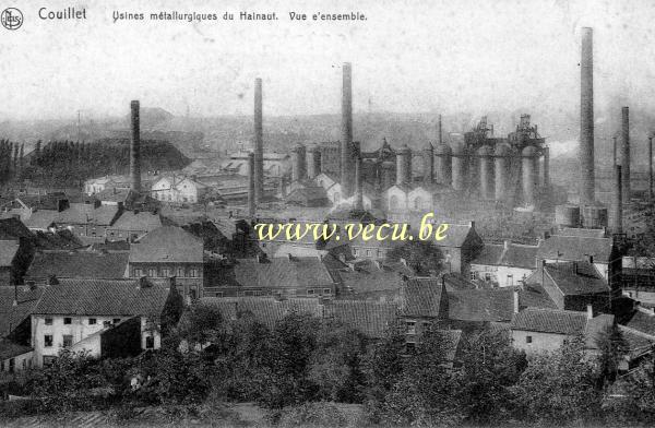 ancienne carte postale de Couillet Usines métallurgiques du Hainaut - Vue d'ensemble