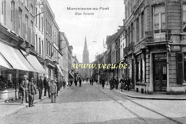 ancienne carte postale de Marchienne-au-pont Rue Neuve