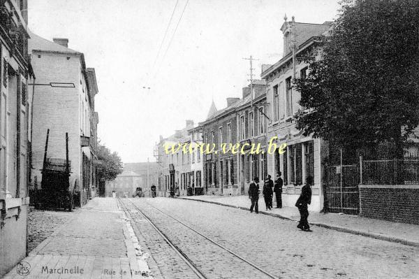 ancienne carte postale de Marcinelle Rue de l'ange