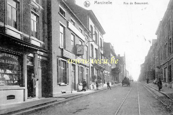 postkaart van Marcinelle Rue de Beaumont